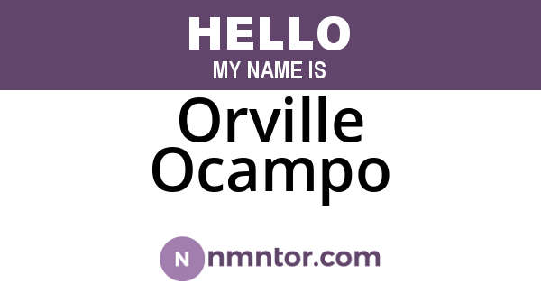 Orville Ocampo