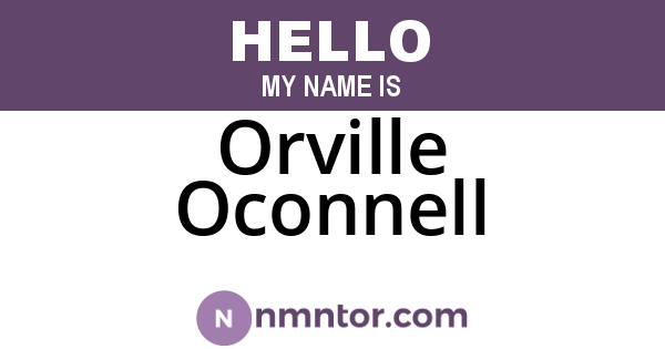 Orville Oconnell