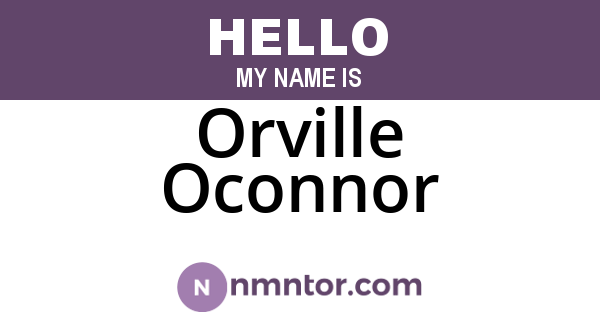 Orville Oconnor