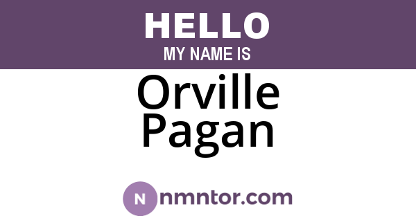 Orville Pagan
