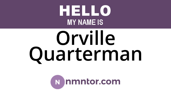 Orville Quarterman