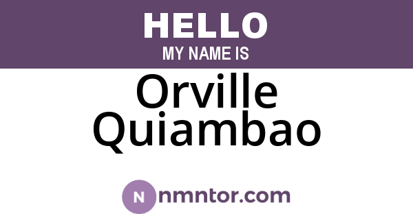 Orville Quiambao