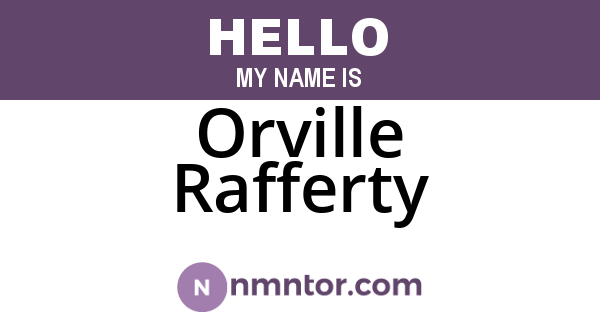 Orville Rafferty