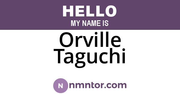 Orville Taguchi