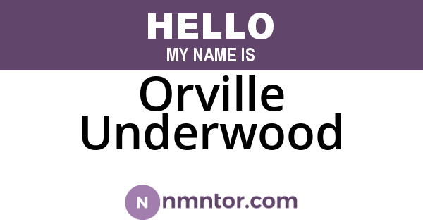 Orville Underwood