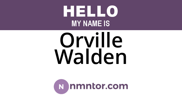 Orville Walden