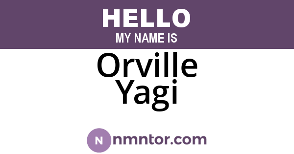 Orville Yagi