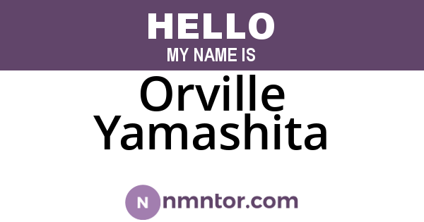 Orville Yamashita