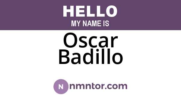 Oscar Badillo
