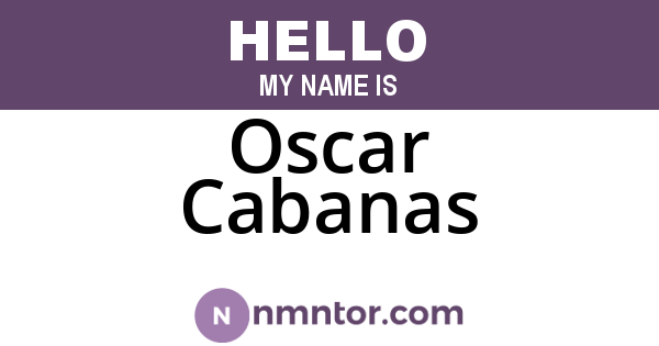 Oscar Cabanas