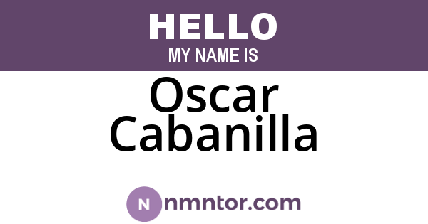 Oscar Cabanilla