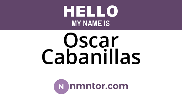 Oscar Cabanillas