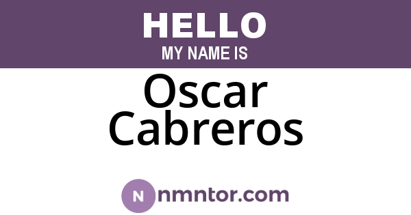 Oscar Cabreros