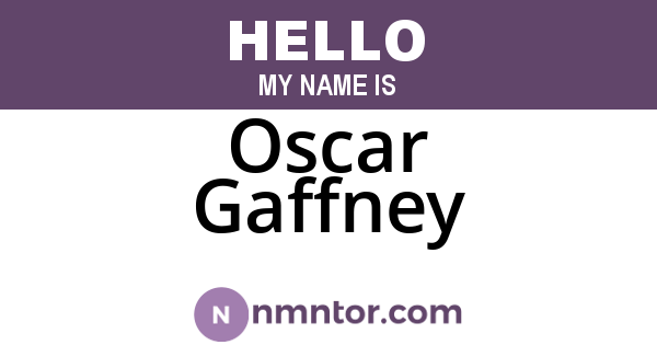 Oscar Gaffney