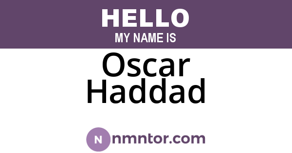 Oscar Haddad