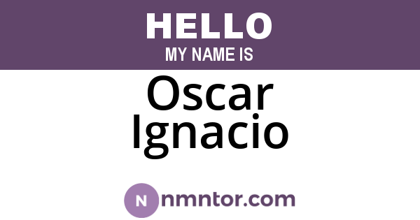 Oscar Ignacio
