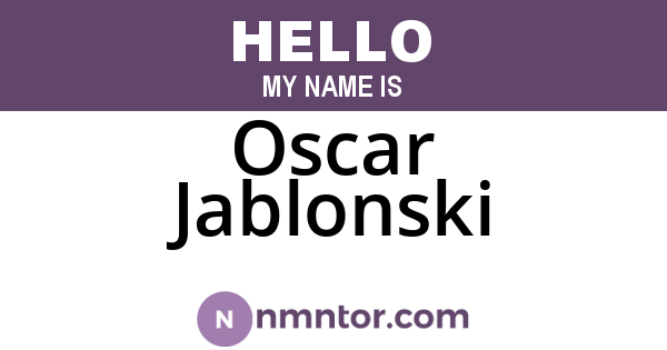 Oscar Jablonski