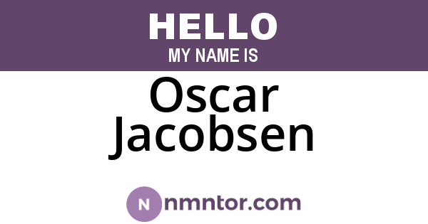 Oscar Jacobsen
