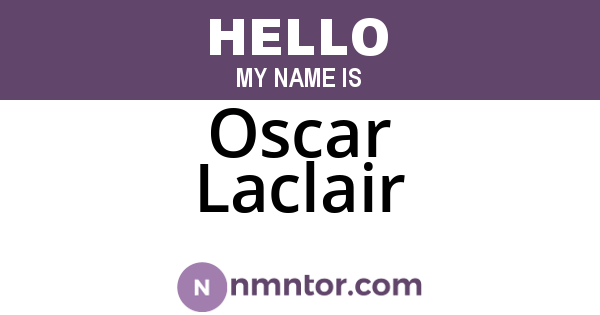 Oscar Laclair