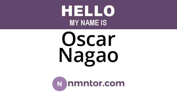 Oscar Nagao