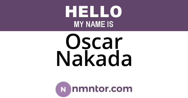 Oscar Nakada