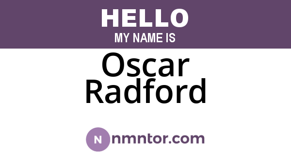 Oscar Radford