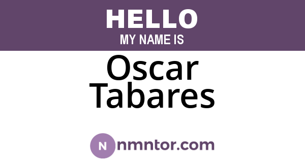 Oscar Tabares