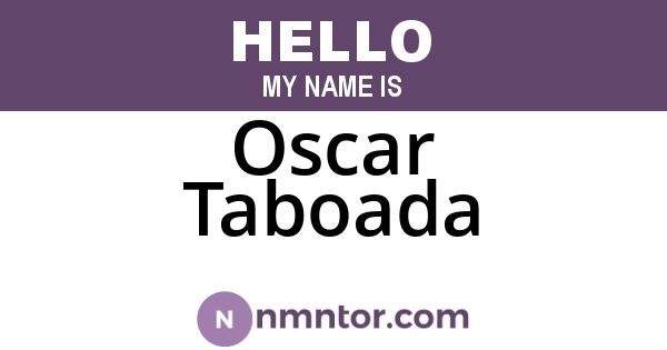 Oscar Taboada