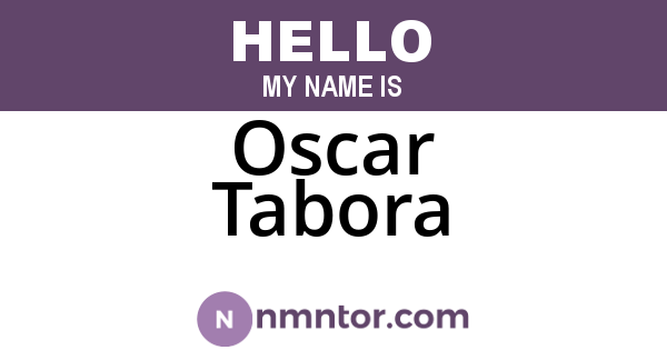 Oscar Tabora