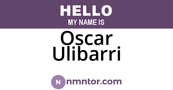 Oscar Ulibarri