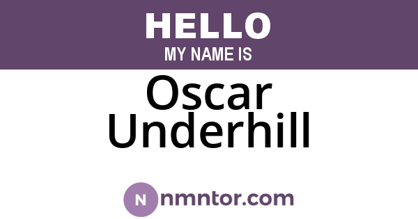 Oscar Underhill