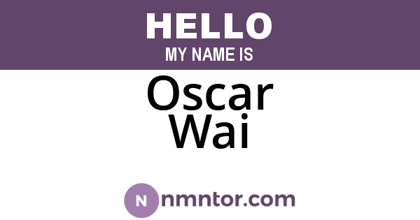 Oscar Wai
