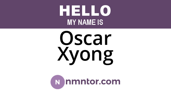 Oscar Xyong