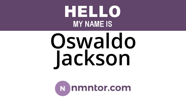 Oswaldo Jackson