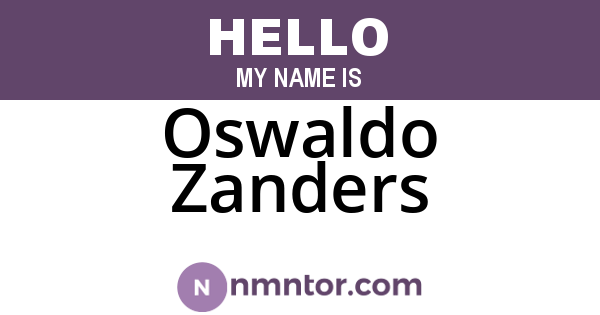 Oswaldo Zanders
