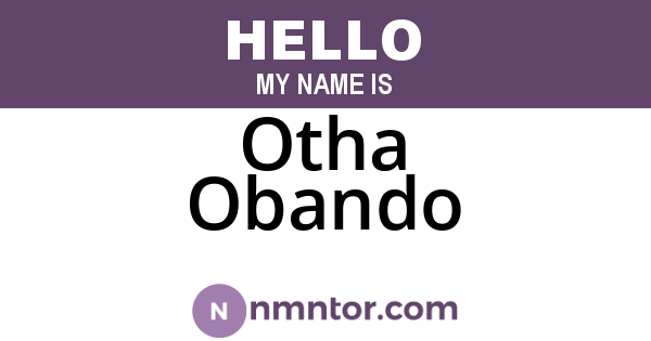 Otha Obando