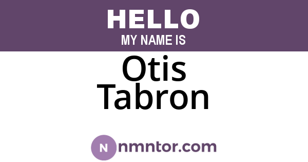 Otis Tabron