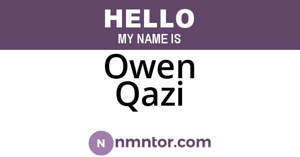 Owen Qazi