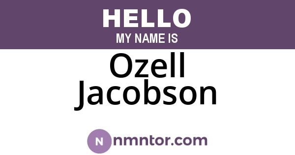 Ozell Jacobson