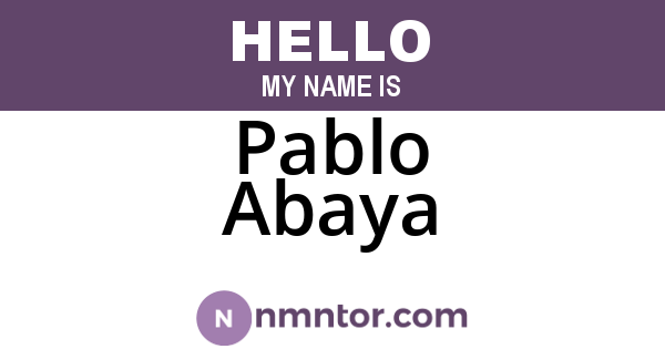 Pablo Abaya
