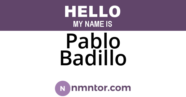 Pablo Badillo