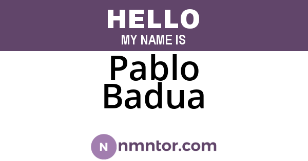Pablo Badua