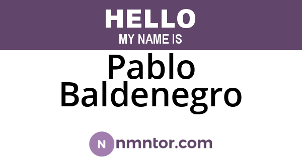 Pablo Baldenegro