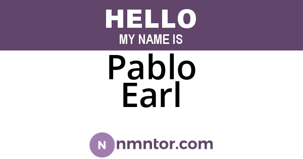 Pablo Earl