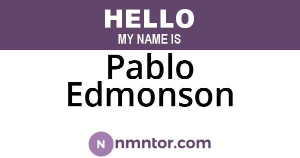 Pablo Edmonson
