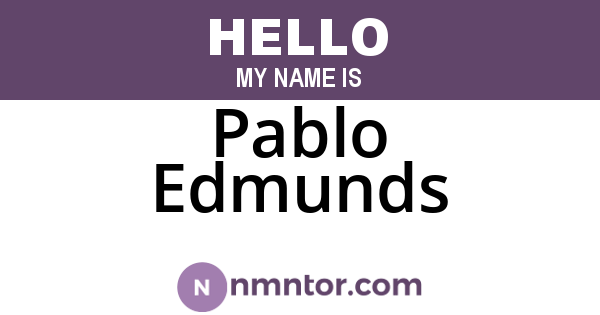 Pablo Edmunds
