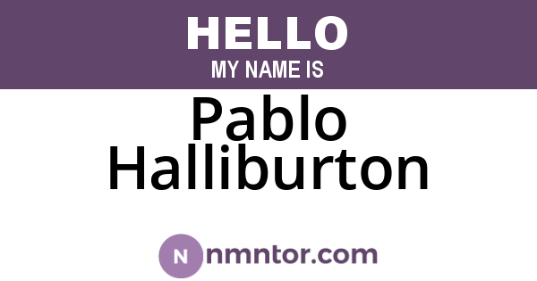 Pablo Halliburton