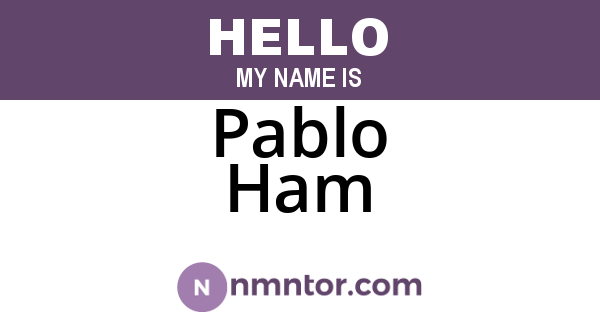 Pablo Ham