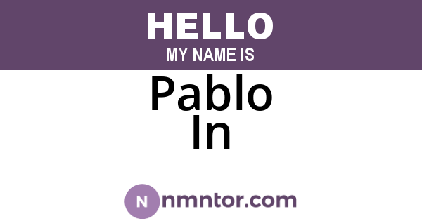 Pablo In