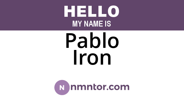 Pablo Iron